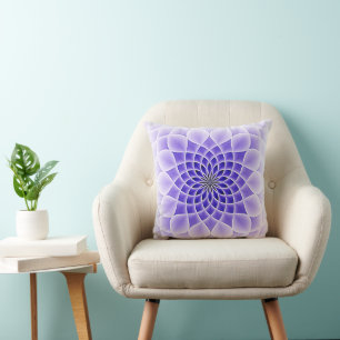 Power Mandala Seamless Pattern 16 Throw Pillow