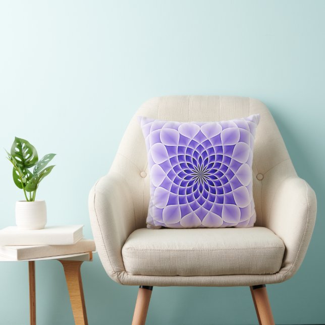 Power Mandala Seamless Pattern 16 Throw Pillow (Chair)