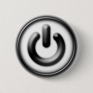Power: Monochrome (white) 2 Inch Round Button