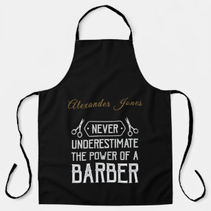 Power of a Barber Personalize Apron