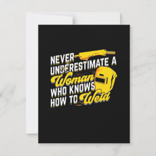 Power Of A Woman Who Knows How To Weld Thank You Card