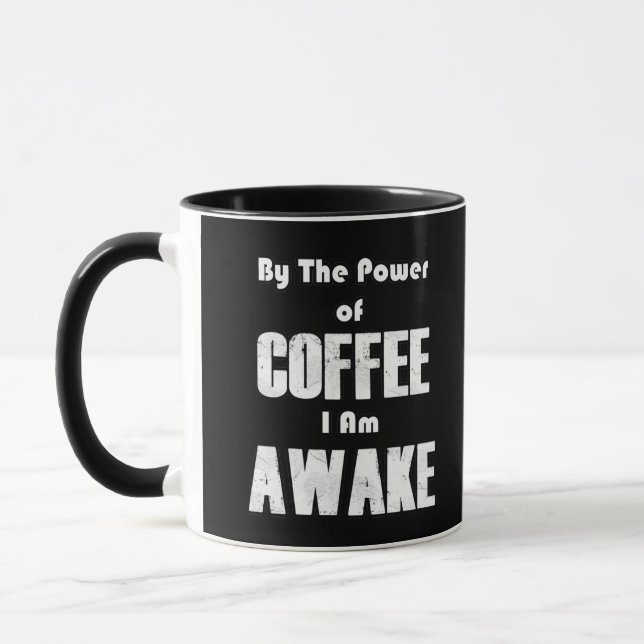 Power of Coffee (in White) Mug (Left)