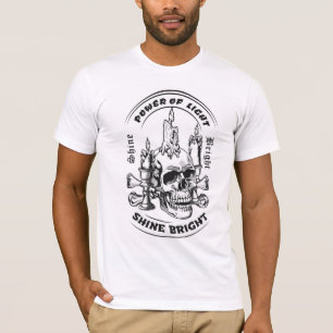 Power of Light Shine Bright Skull T-Shirt