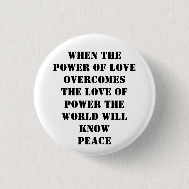 power of love 1 inch round button (Front)
