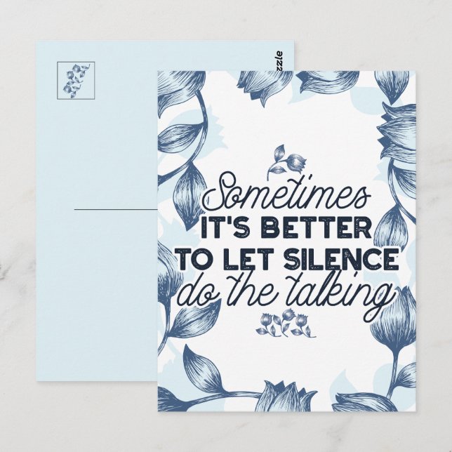 Power of Silence - Inspirational Quote Postcard (Front/Back)
