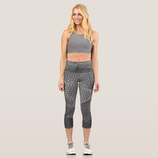 Power of steel construction Stainless Industrial Capri Leggings (Front)