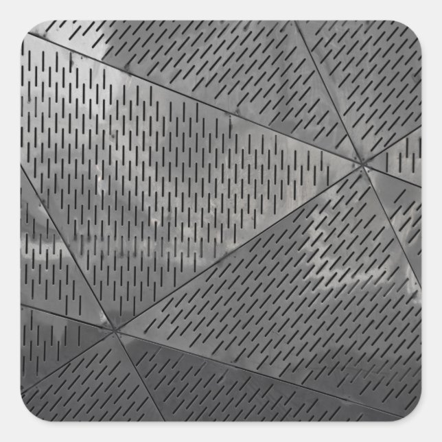 Power of steel construction Stainless Industrial Square Sticker (Front)