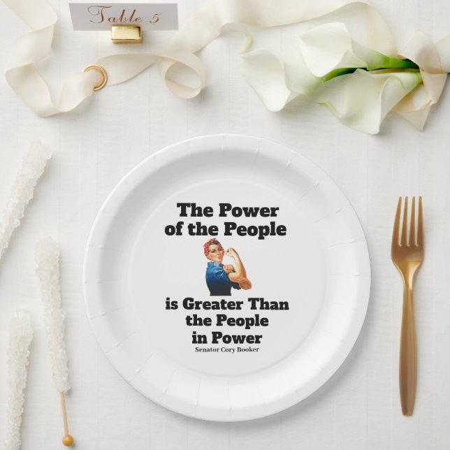 Power of the People Paper Plate (Wedding)