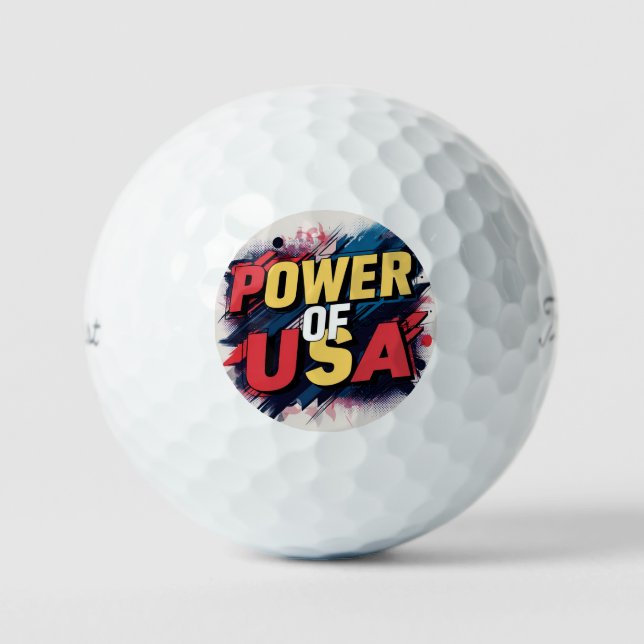 Power of USA Golf Ball - Patriotic (Front)