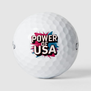 Power of USA Golf Ball - Patriotic American