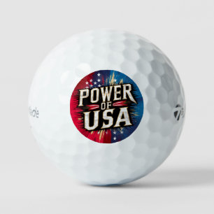 Power of USA Golf Ball - Patriotic American