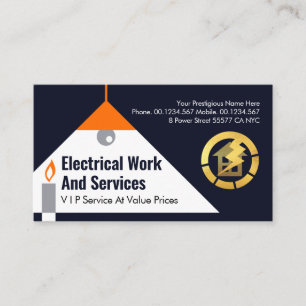 Power Outage Electrical Lightbulb Business Card