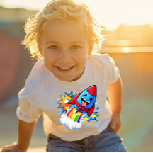 Power Pals™ Rocket Fun Toddler T-Shirt – Cute Spac