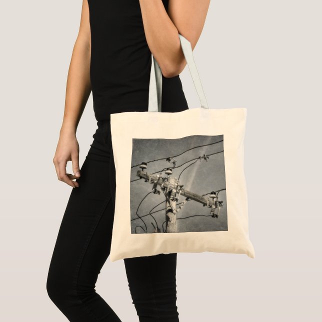 Power Pole Crossarm Tote Bag (Front (Product))
