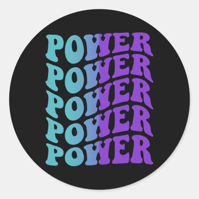 Power Prevention Classic Round Sticker (Front)
