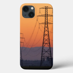 Power Pylons at Sunset iPhone 13 Case