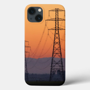 Power Pylons at Sunset iPhone 13 Case
