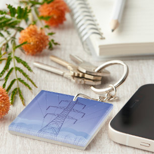 Power Pylons Starry Sky Keychain