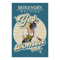 Power quote welder woman custom workshop name