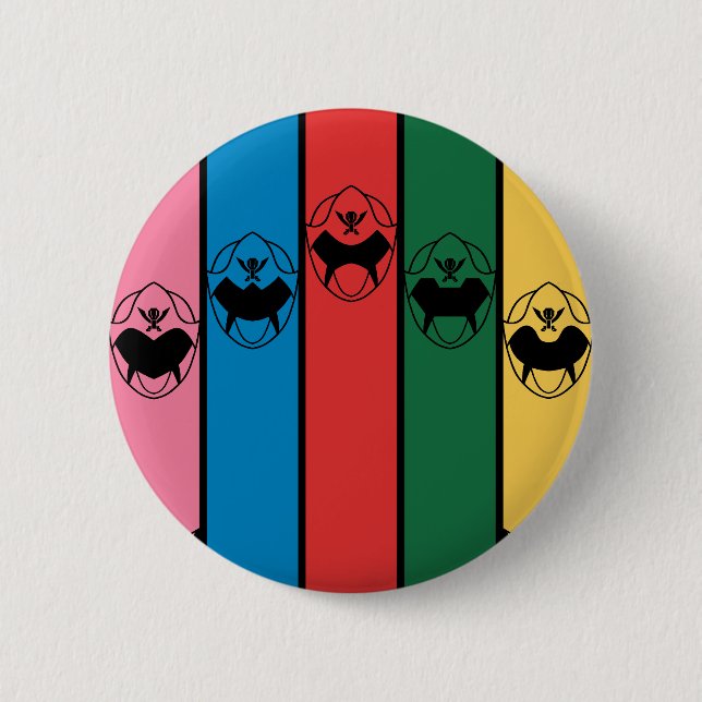 POWER RANGERS 2 INCH ROUND BUTTON (Front)