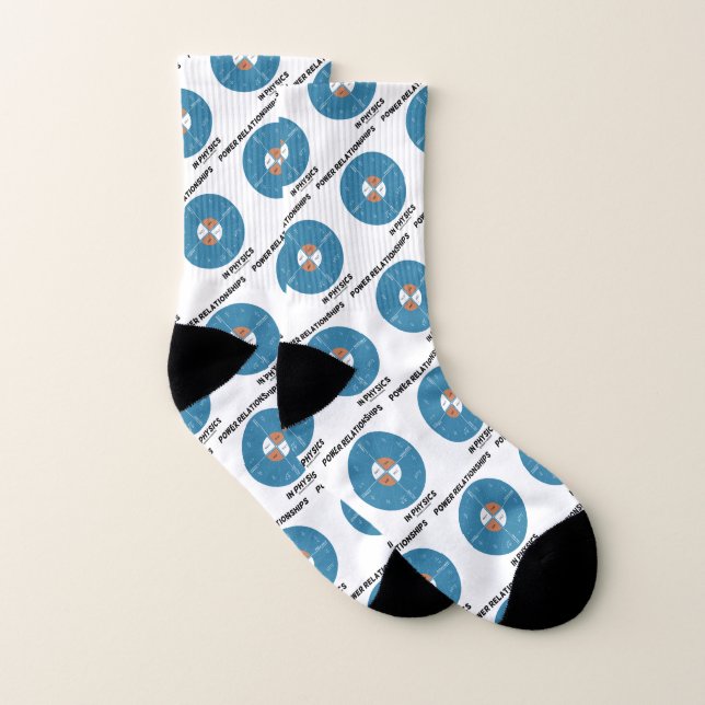 Power Relationships In Physics Wheel Chart Formula Socks (Pair)