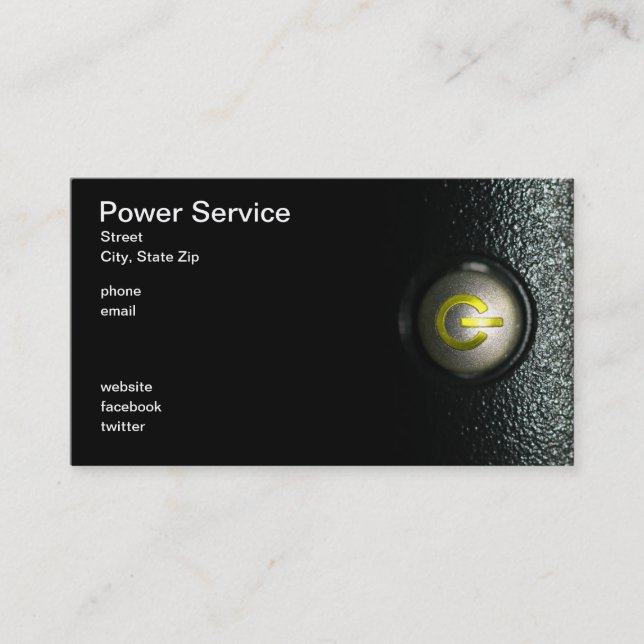 Power Service Business Card (Front)