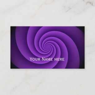 Power Spirals Fractal Pattern - violet Business Card