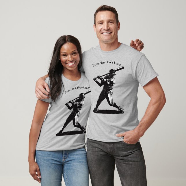 Power Swing – Comic Style Baseball Design T-Shirt (Unisex)