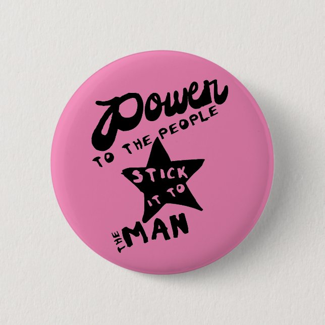 Power To The People 2 Inch Round Button (Front)