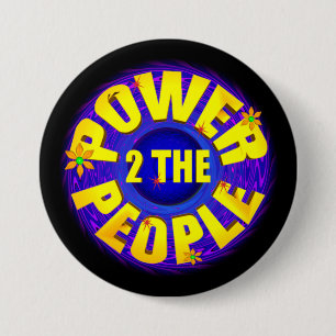 Power to the people 3 inch round button