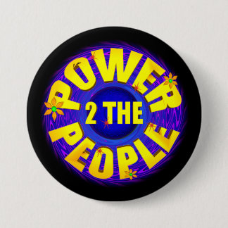 Power to the people 3 inch round button