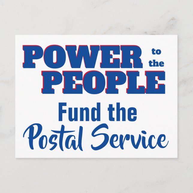 Power to the People Fund Post Office Template Postcard (Front)