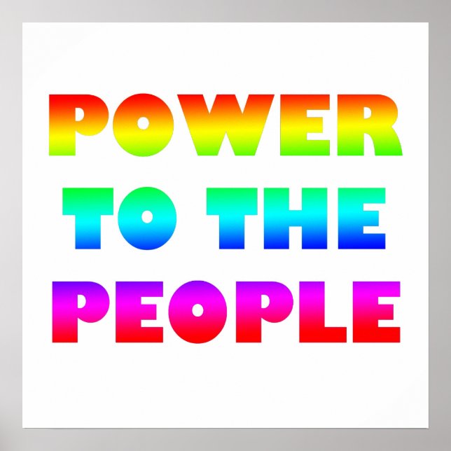 Power to the People Retro Style Protest Occupy Poster (Front)