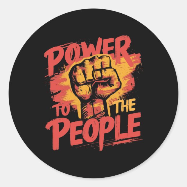Power To The People Sticker  (Front)