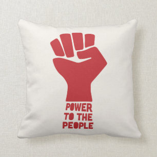 Power to the People Throw Pillow