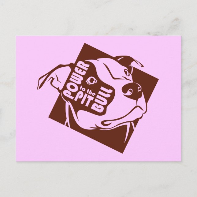 Power to the Pit Bull Postcard (Front)