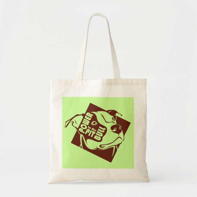 Power to the Pit Bull Tote Bag (Front)