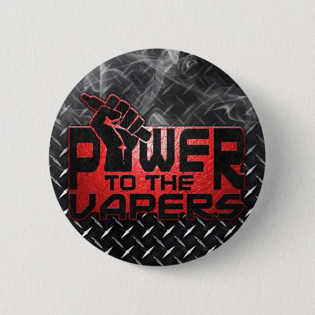 Power To The Vapers 2 Inch Round Button (Front)