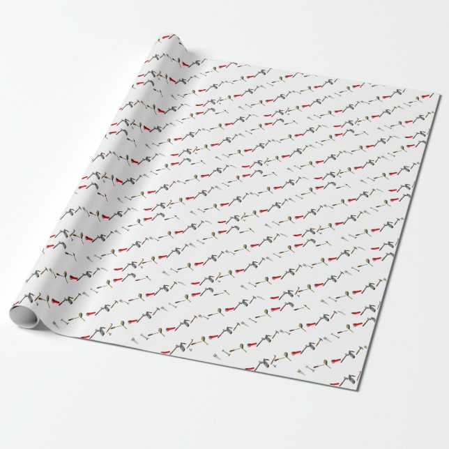 Power Tools Wrapping Paper For Father's Day (Unrolled)