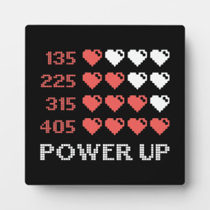 Power Up Bar, Funny, Gamer, Retro, Geek, Nerd Plaque