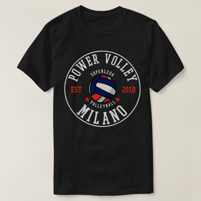 Power Volley Milano Superlega Volleyball T-Shirt (Design Front)