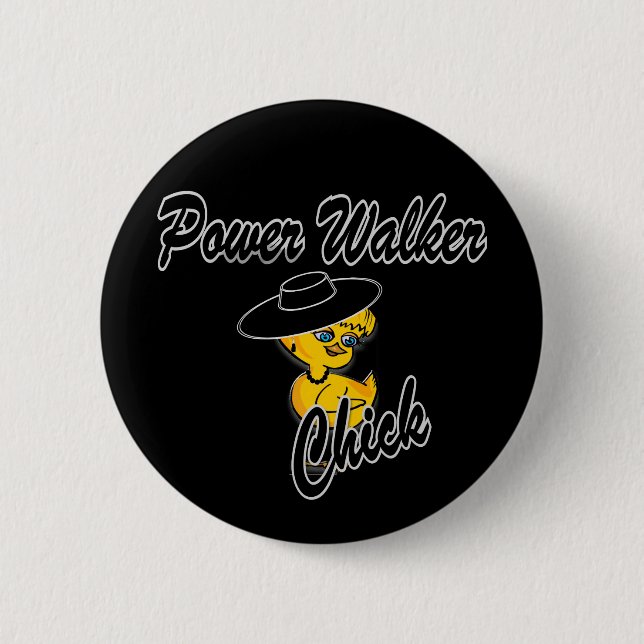 Power Walker Chick #4 2 Inch Round Button (Front)