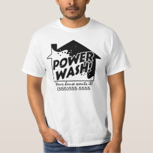 Power Wash business promotional t shirt
