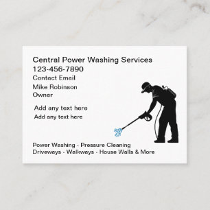 Power Washing And Pressure Cleaning Business Cards