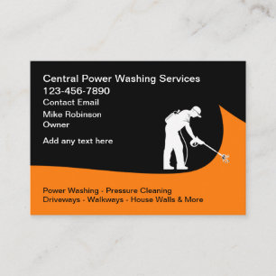 Power Washing And Pressure Cleaning Business Cards