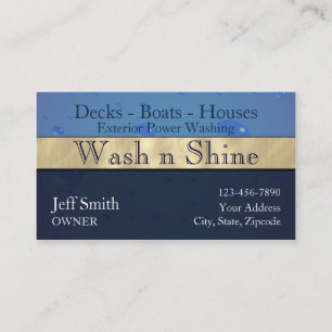 Power Washing Business Card