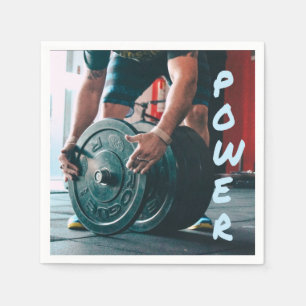 Power Weight Lifting Gym Health Napkin