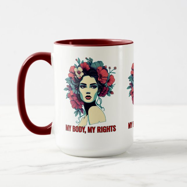 Power woman. My body, my rights Mug (Left)