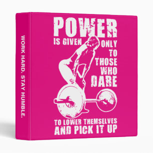 POWER. Women's Weightlifting Workout Motivational Binder