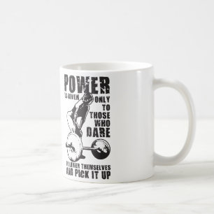 POWER. Women's Weightlifting Workout Motivational Coffee Mug